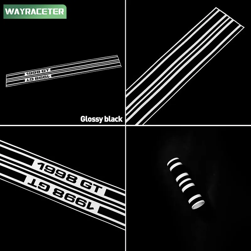 2 Pcs/Set Door Side Stripes Sticker 1998 GT Carbon Fiber Vinyl Decal For MINI Cooper J01 F65 F66 F67 F55 F56 F57 R56 R50 R53