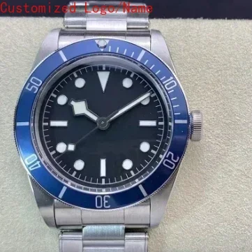 الساعات الأوتوماتيكية الميكانيكية أزياء رياضية للرجال Reloj Hombre الذهب الأسود الأزرق السيراميك حسب الطلب #1