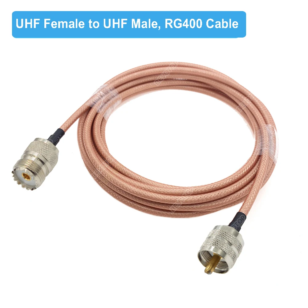 RG400 Double Shielded Cable SO239 UHF Female to UHF Female High Quality Low Loss 50-3 50 Ohm RF Coaxial Cable Jumper Adapter