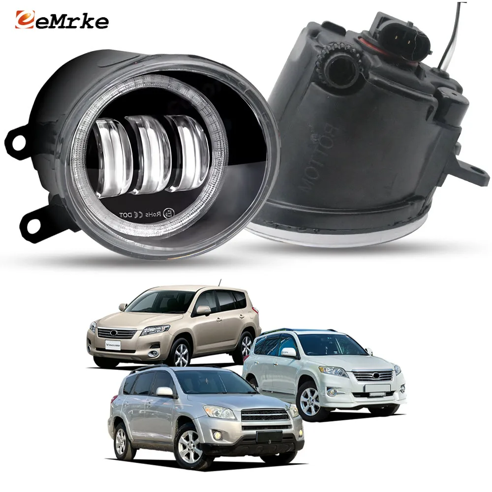 

OEM Style Angel Eye DRL Fog Lights Led or Halogen Replace Factory For Toyota Vanguard RAV4 XV30 2007 2008 2009 2010 2011 2012