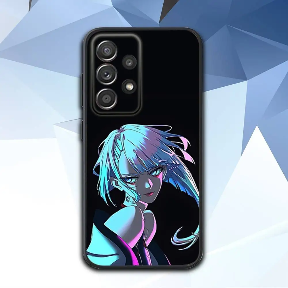 L-Lucy Game c-cyberpunk coque de téléphone pour Samsung S 25,24,23,22,30,21,10,9,Ultra,Plus,Lite,FE,4,5 G coque noire souple