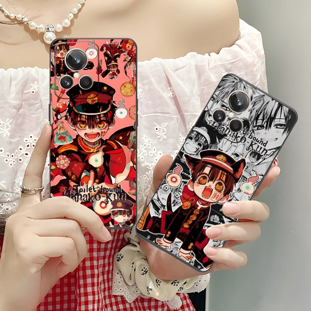 Hanako Kun Smart Mobile Cell Phone Case for Realme GT 2 9i 8i 7i Pro X50 X2 C35 C21 C20 C11 C3 Black Soft Phone Cover Shell