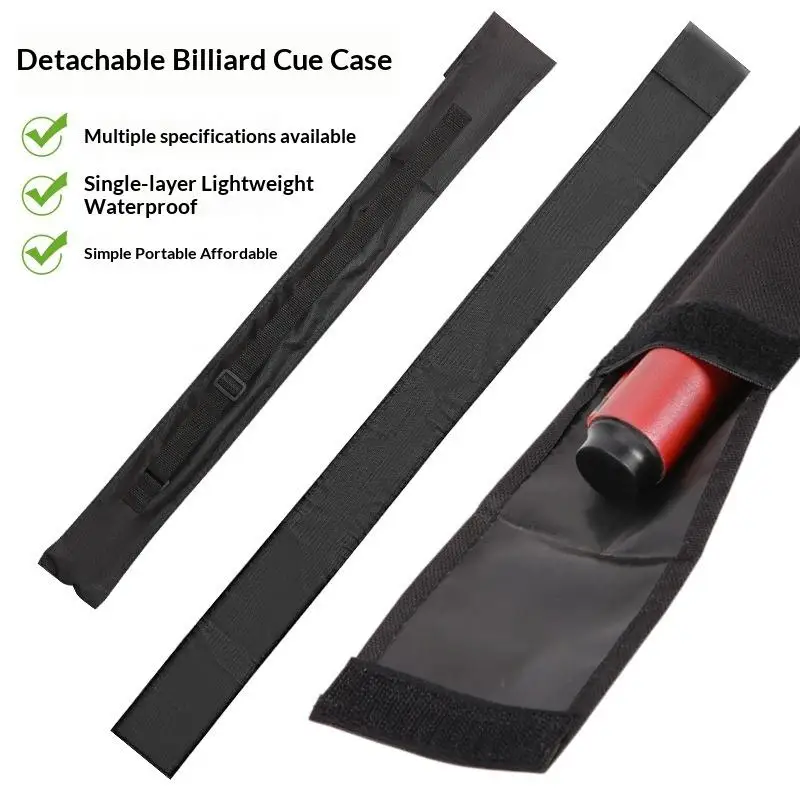 

1/2 3/4 Oxford Black Shoulder Strap Billiard Cue Storage Bag Foldable Adjustable Billiard Stick Pouch Portable Pool Cue Bag