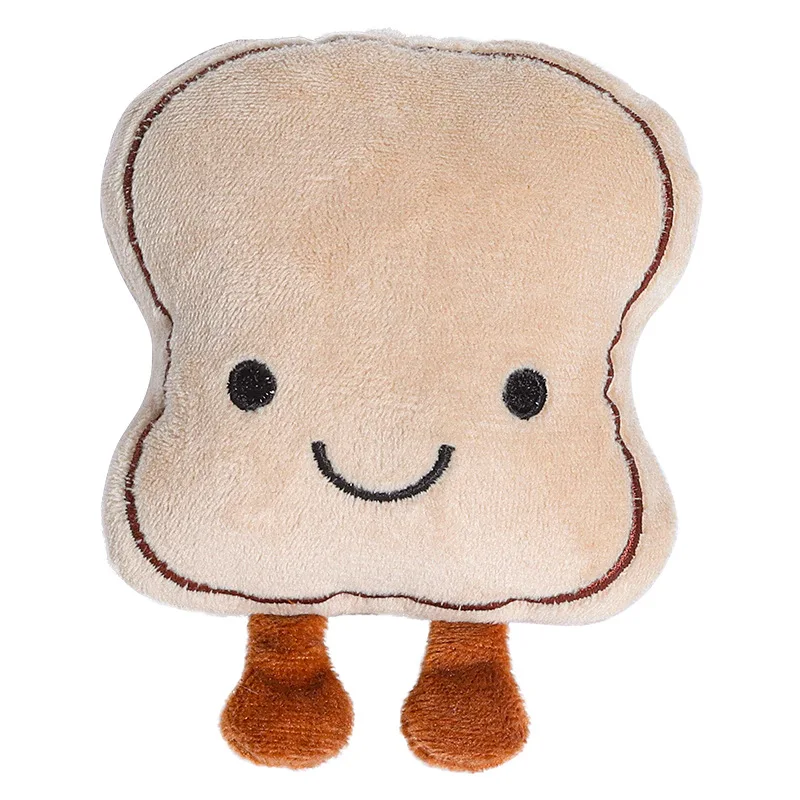 Dog Toys Called Vocal Brown Legs Plush Toy Teddy Cat Cookies Milk Rice Balls Toast Toy Small Dog Pet Products Dog Accessories