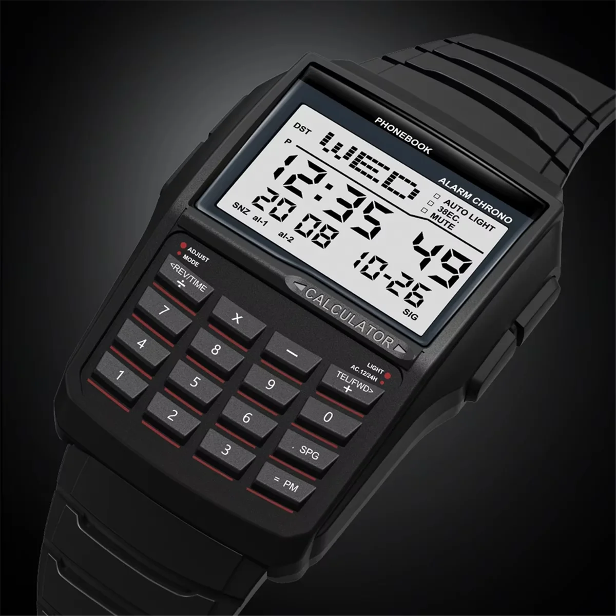 ABAB LED Reloj electrónico Digital Deportes Multifunción Calculadora Reloj Reloj Impermeable Estilo Computadora