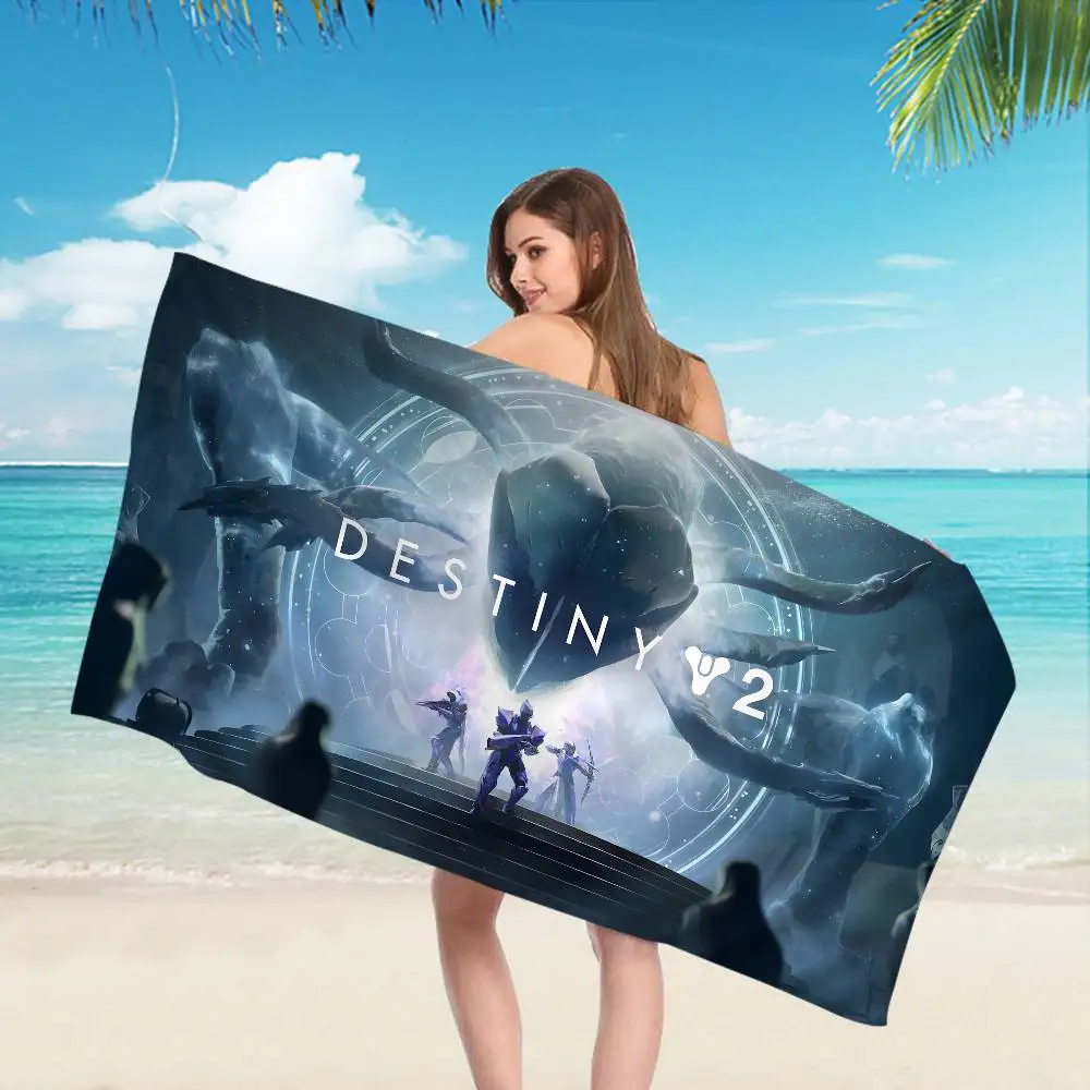 Serviette de plage en microfibre imprimée Game D-DestinyS en stock pour gamer, idéale pour l'alpinisme, le yoga, la natation et la course à pied – Serviette douce