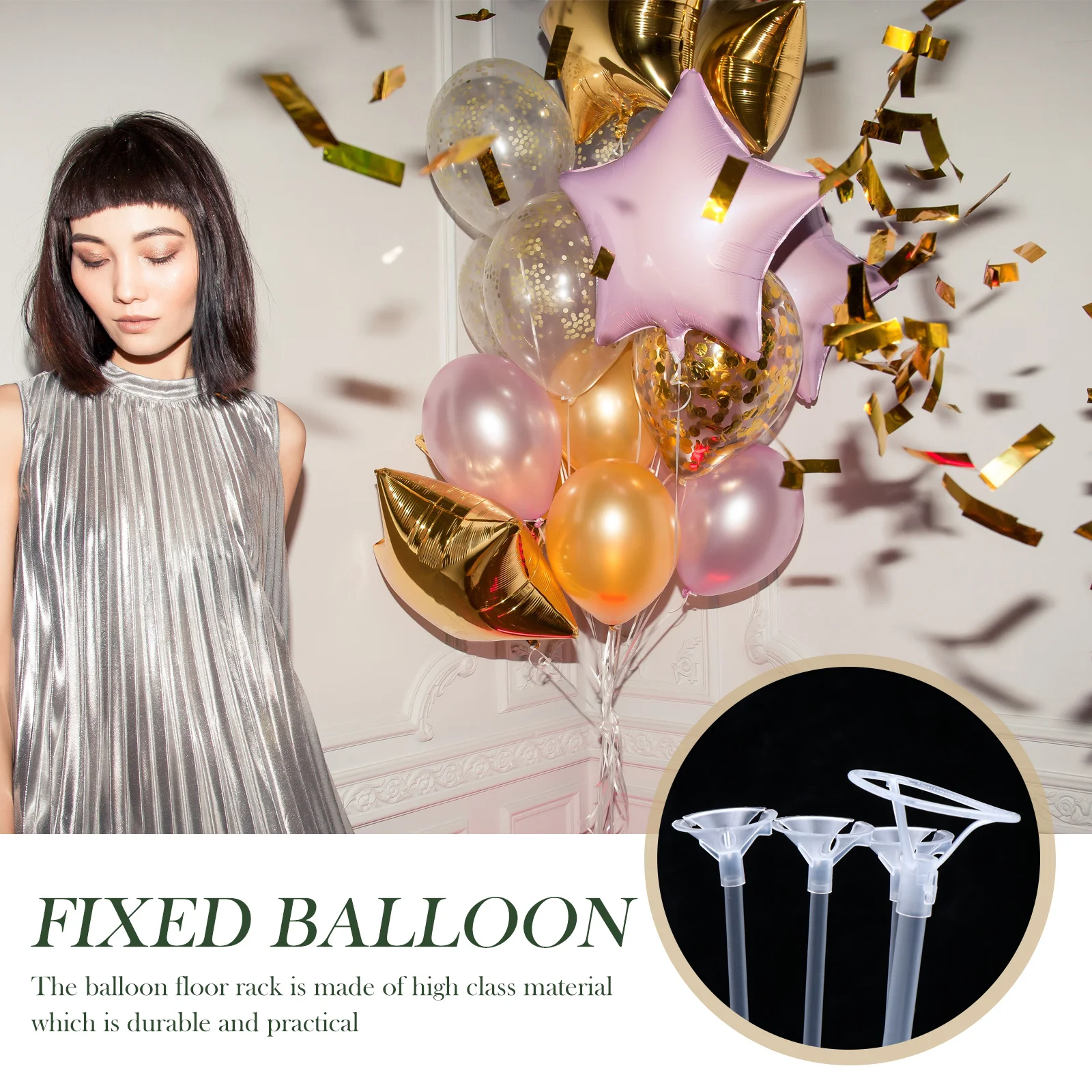 

2 set Balloon Floor Stand Kit Decorative Balloon Display Shelf For Party Wedding Birthday Graduation Decoration Scene