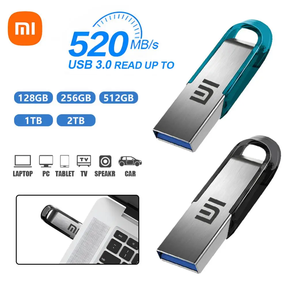 Xiaomi 2Tb Mini 3.0 Super Metalen Usb Flash Drive 1Tb Pen Drive High Speed Memory Stick 512Gb U Disk Pendrive 3.0 Memoria Usb