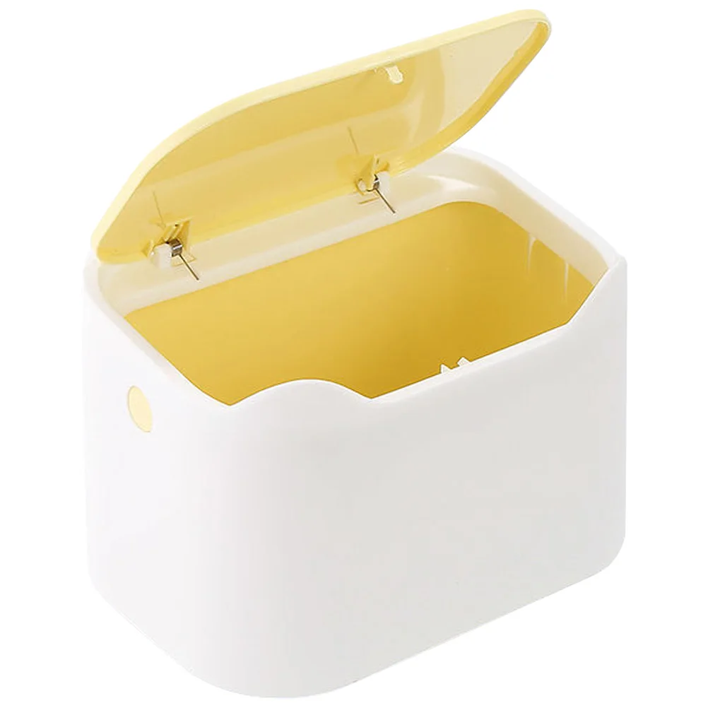 

Trash Can 1Pc Small Waste Bucket Lid for Kitchen Bedroom Office Garbage Cans Desk Trash Containers Plastic Storage