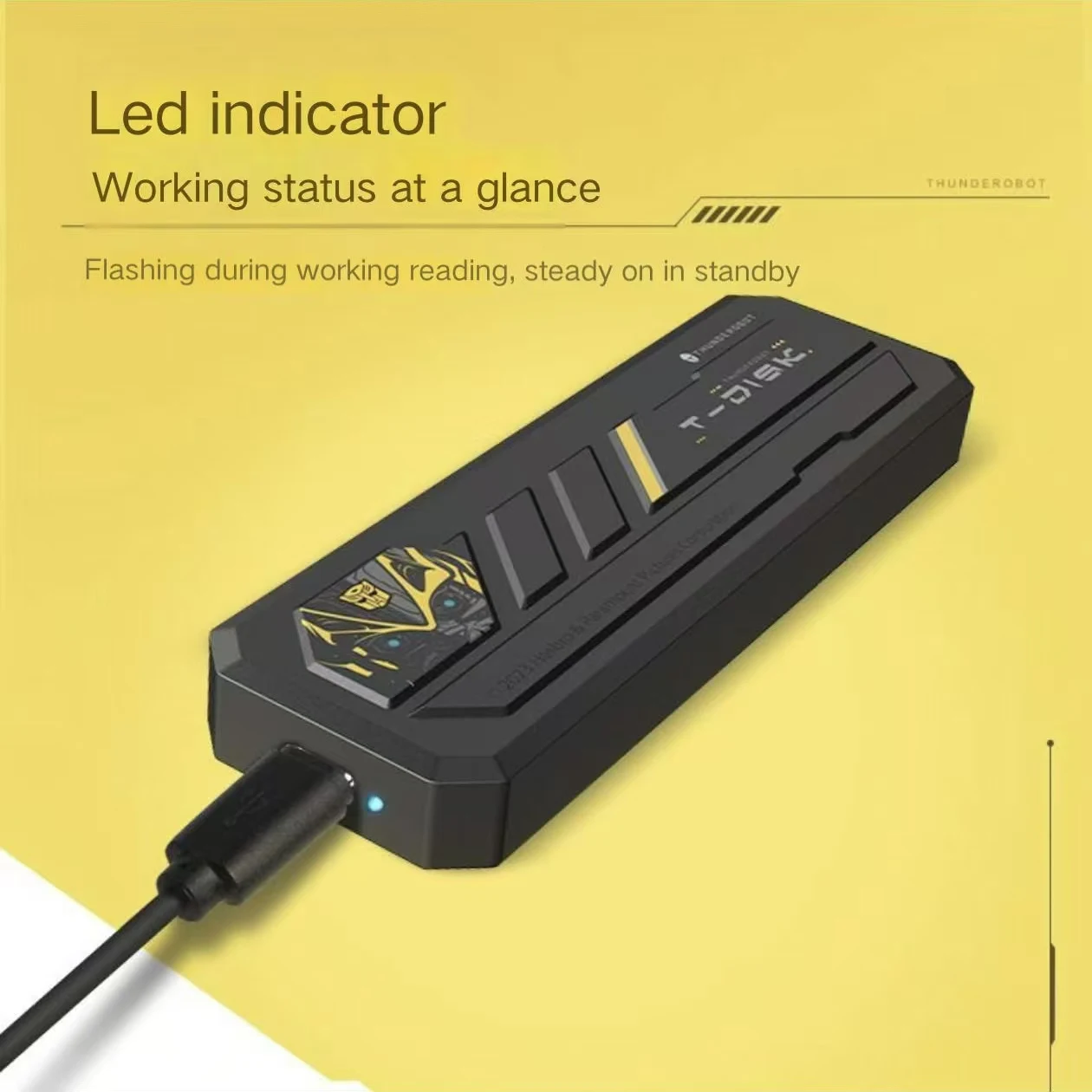 THUNDEROBT M.2 SSD Case M.2 NVMe SSD Enclosure Adapter 10Gbps USB 3.1 Gen2 tipo C custodia esterna supporta chiave M e B & M