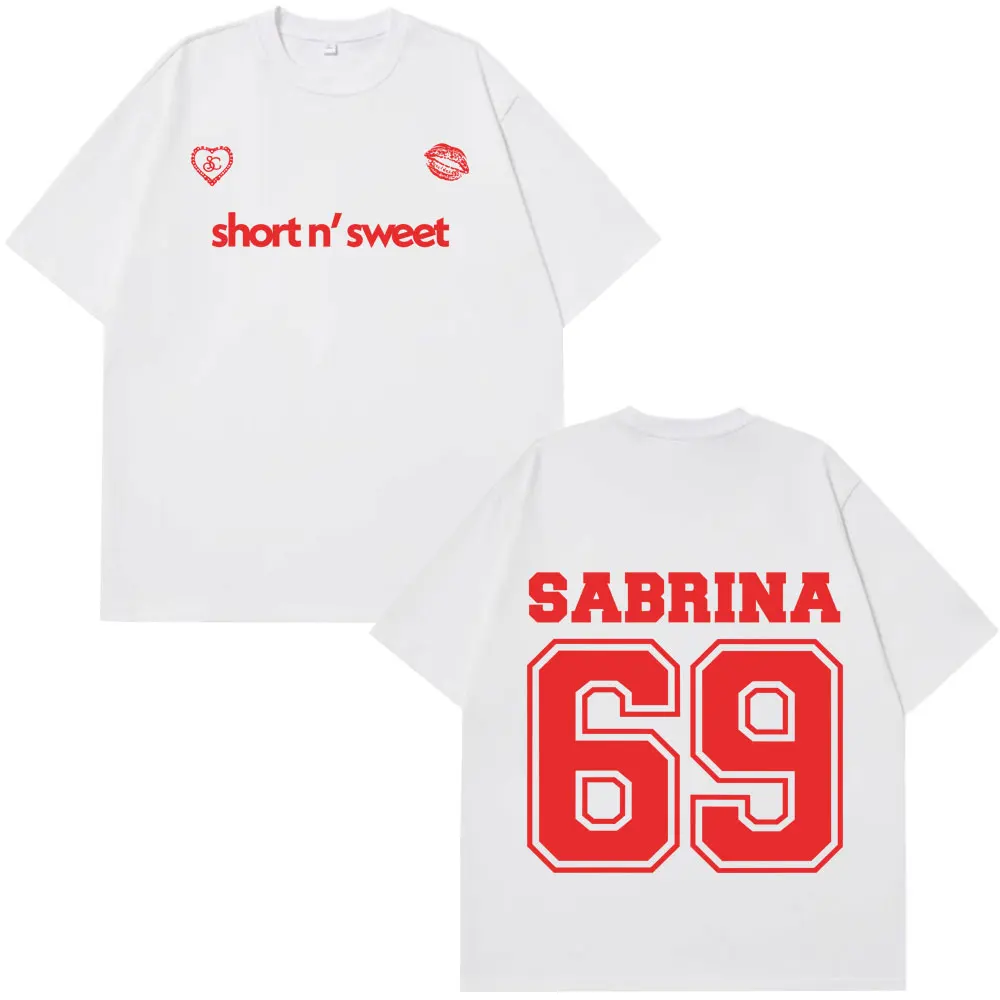 Sabrina Carpenter Short N' Sweet Merch T Shirt Men Women Loose Aesthetic T-shirts Cotton Oversized T Shirt High Quality Man Tops