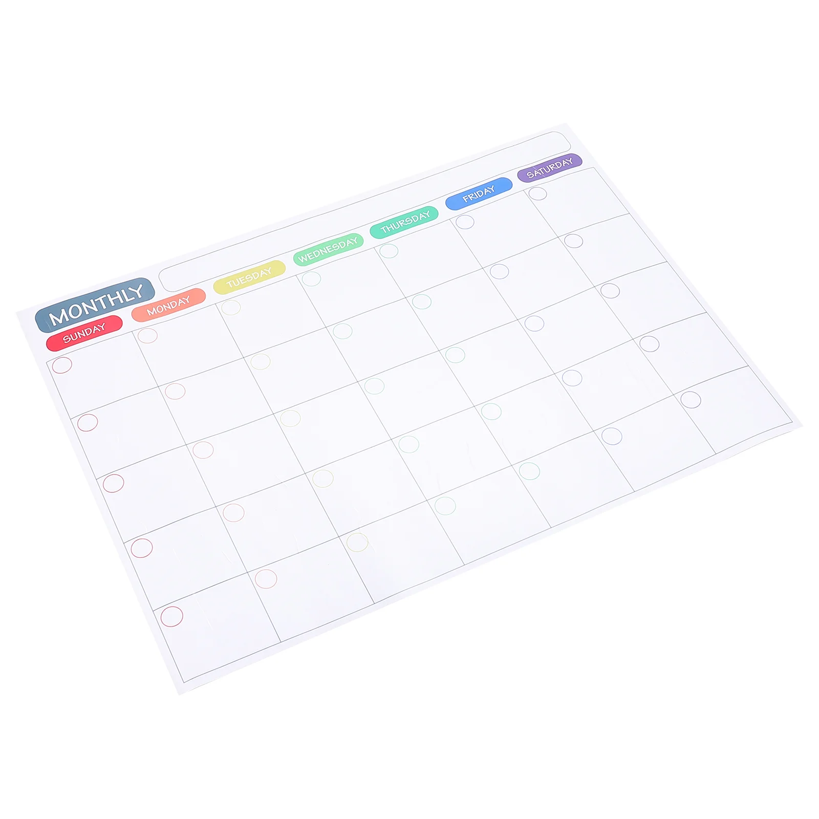 

Magnetic Dry Erase Calendar Whiteboard for Refrigerator Fridge PET Material Reusable Plan Note Board Simple Patterns