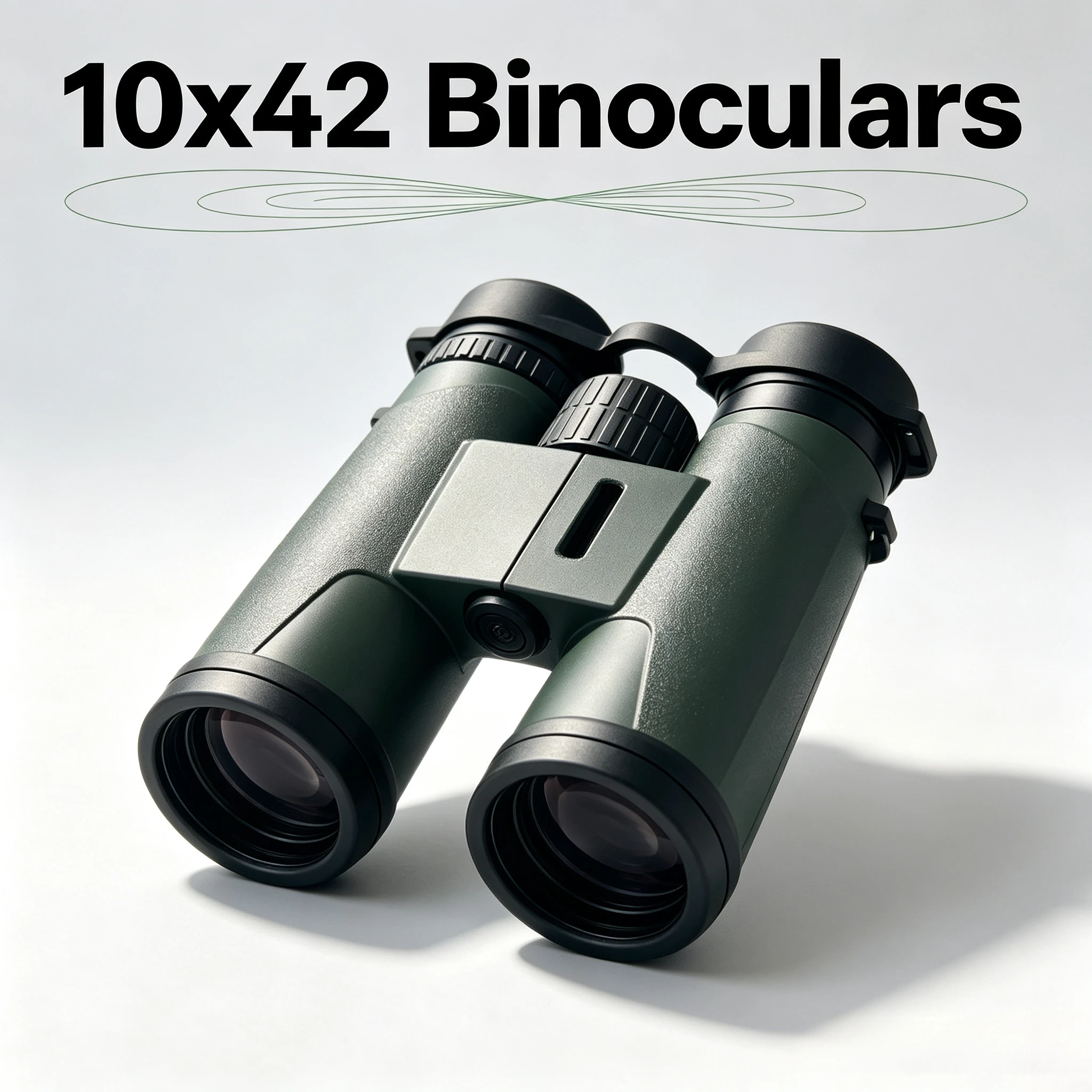 Binocolo 10x42 HD con Lenti FMC Verdi, Prisma BAK4, Impermeabile per Birdwatching, Caccia, Campeggio, Viaggi e Sport all'Aperto
