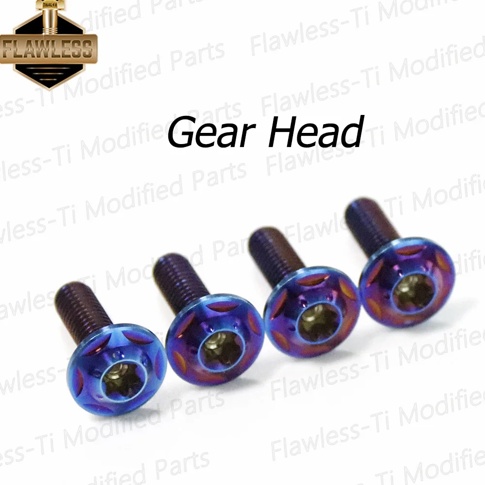 FLAWLESSTI Gr5 Titanium Bolts Rear Bracket M6 For Vespa Sprint 150 Primavera 150 S 150 S 125