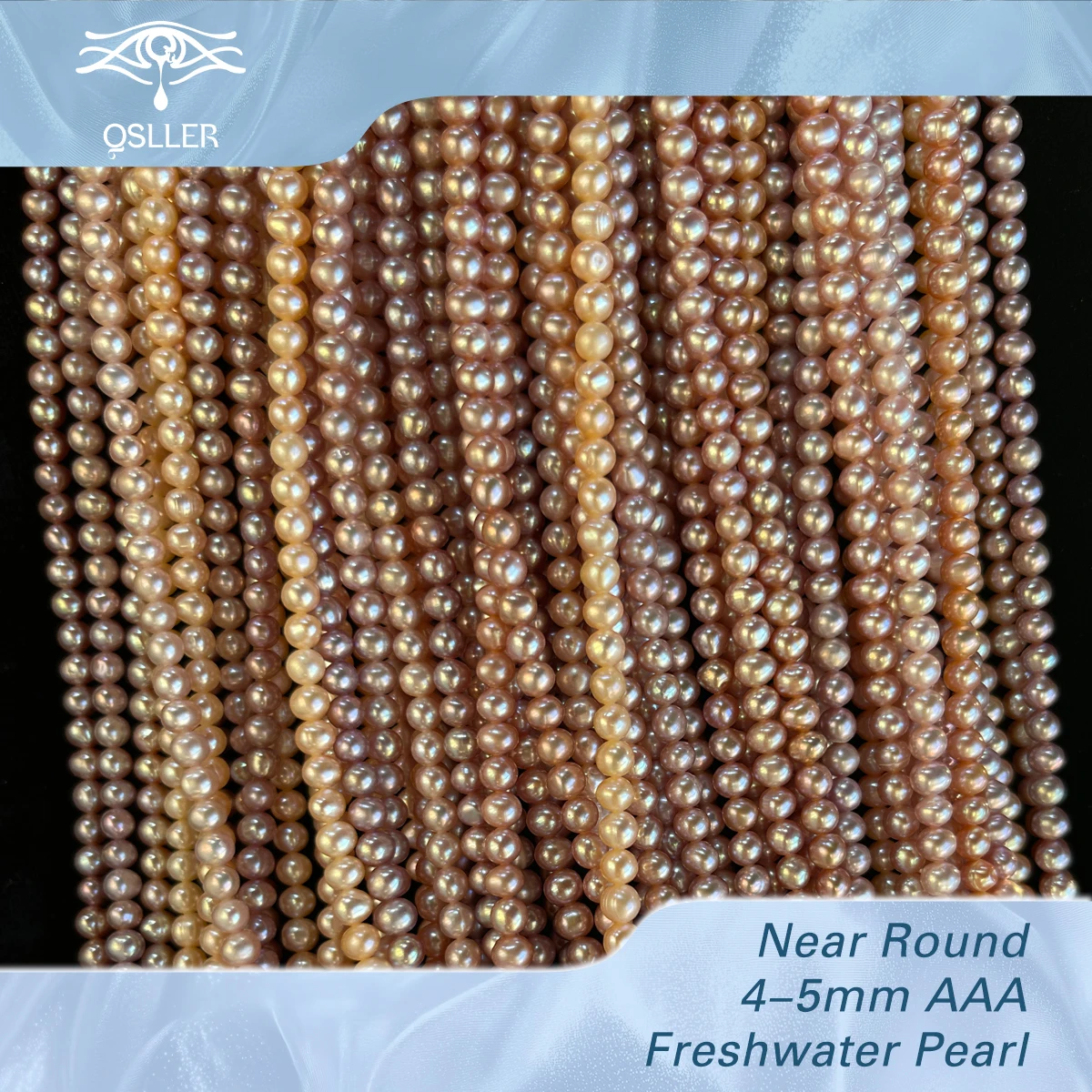 

4-5mm AAA Natural Freshwater Pearl Purple Near Round Beads Shiny Charms for DIY Women Men Necklace Jewelry Making Accessories