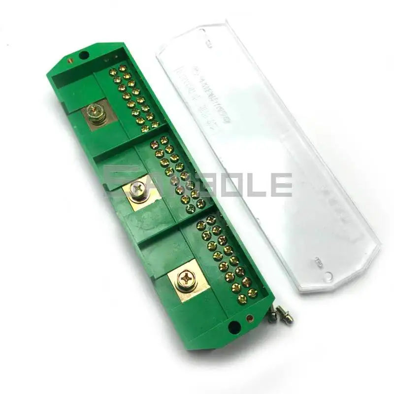 FJ6 Green Three-phase Three In And Twenty-four Out 3-in 24-out Wire Terminal Junction Distribution Box 660V