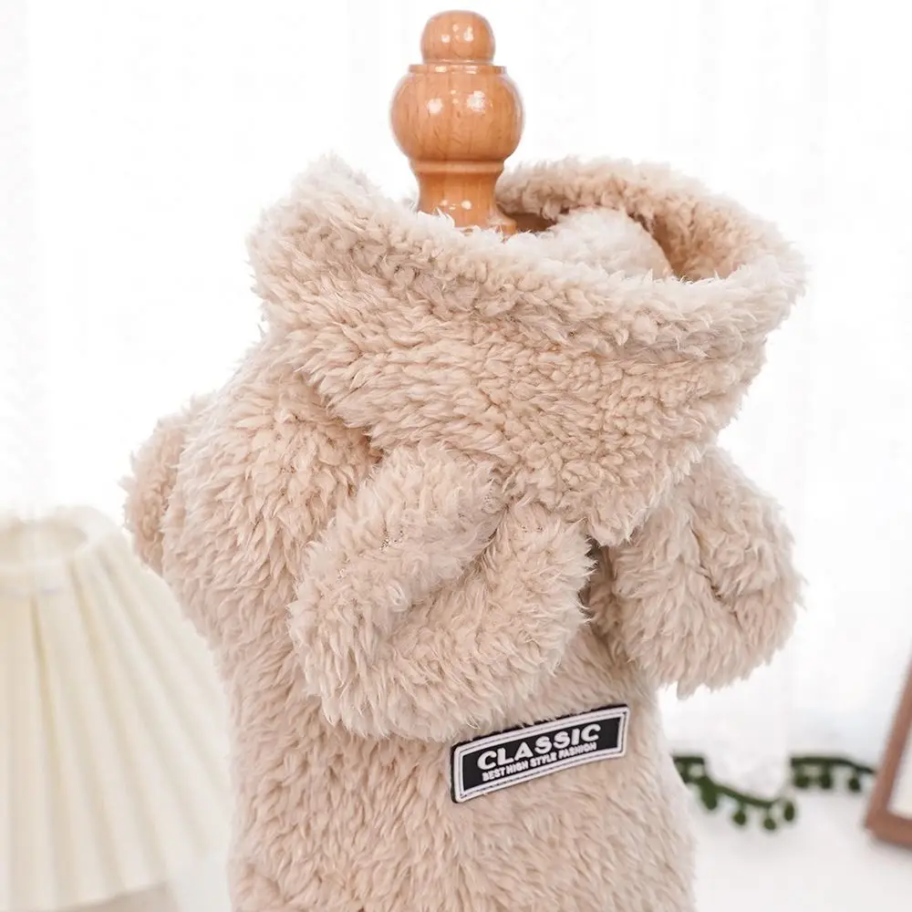 High Quality Autumn Winter Pet Puppy Cat Clothes Plush Rabbit Ears Coat Soft Warm Pet Supplies