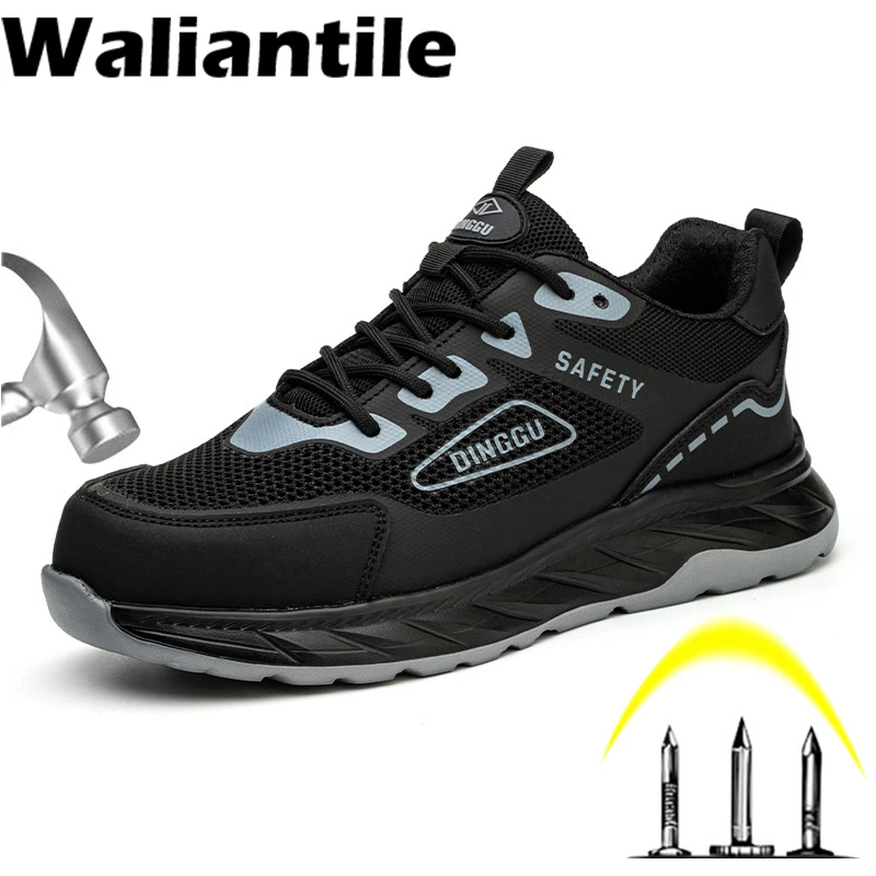 

Waliantile Insulate 6kv Safety Shoes Men Construction Working Boots Puncture Proof Non-slip Indestructible Work Sneakers Male