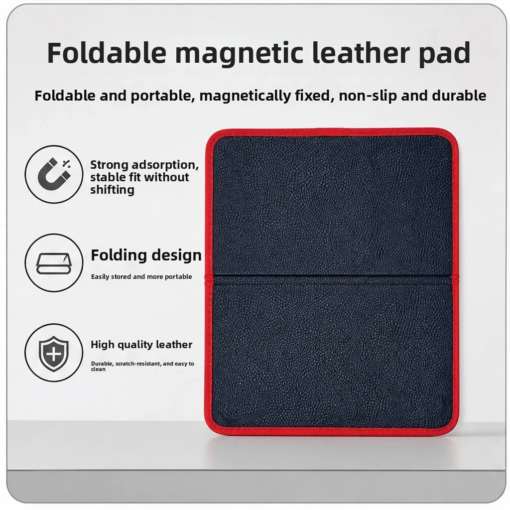 Foldable Magnetic Tool Mat Magnet Tool Storage Mat Red Black Green Magnetic Leather Plate Mat Strong Magnet Magnetic