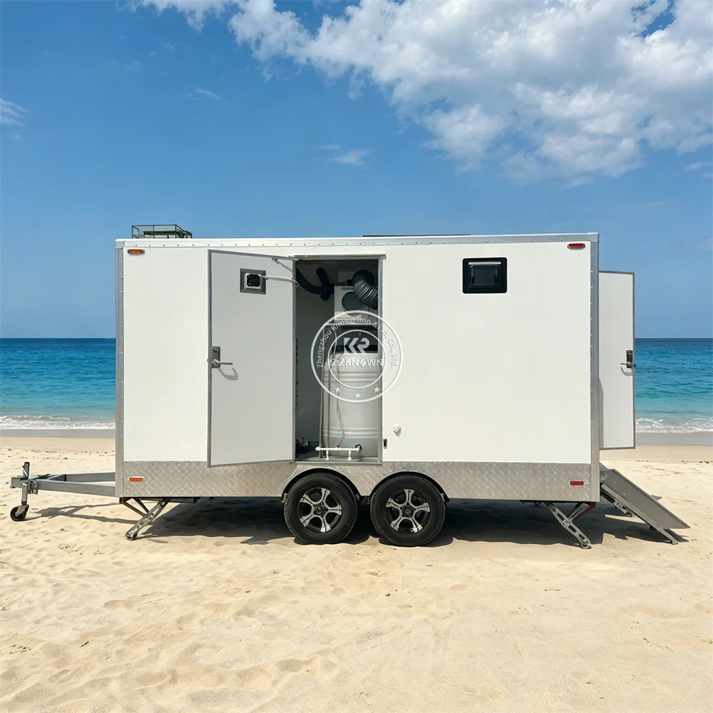 Commercial Mobile Restroom Outdoor Festival Portable Bathroom Trailer Cabin Luxury Toilet Trailer with Shower and Sink