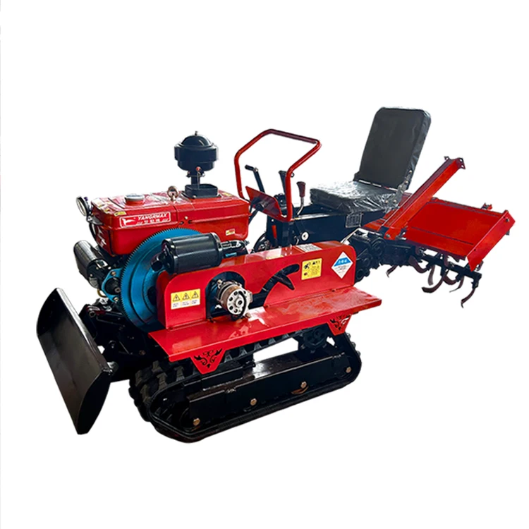 Chinese Mini Crawler Tractor Remote Control Mini Crawler Cultivator Agricultural Machinery Farm Cultivator35HP