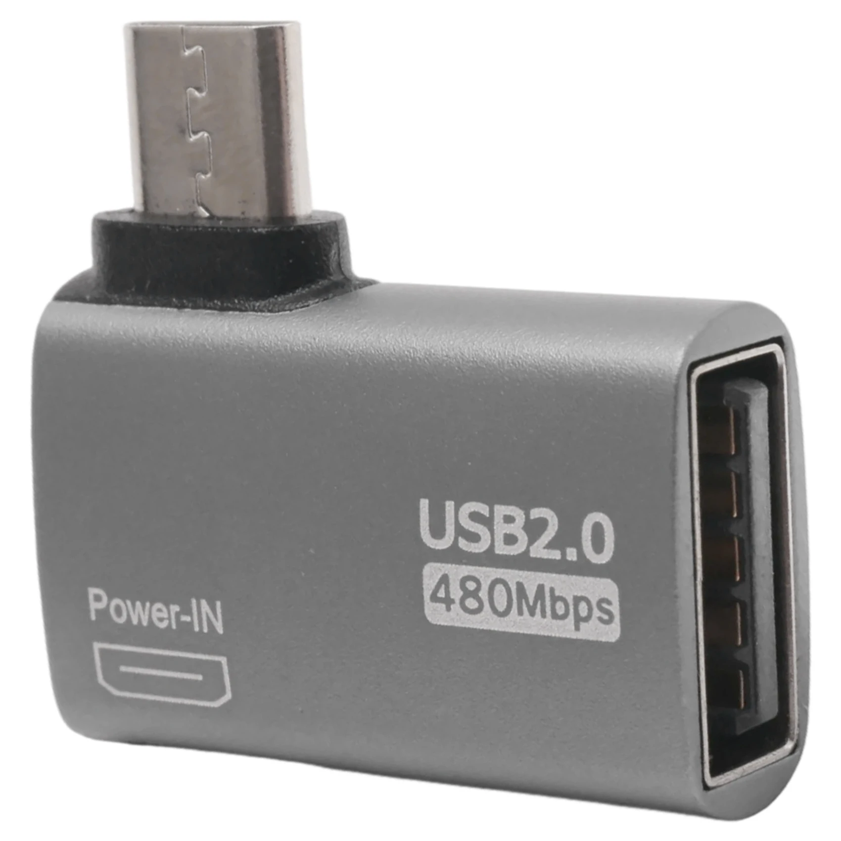 DT21 2Pcs OTG Adapter for Fire TV Stick 90 Degree Left/Right Angle Micro-USB to USB for Android Phone Tablet