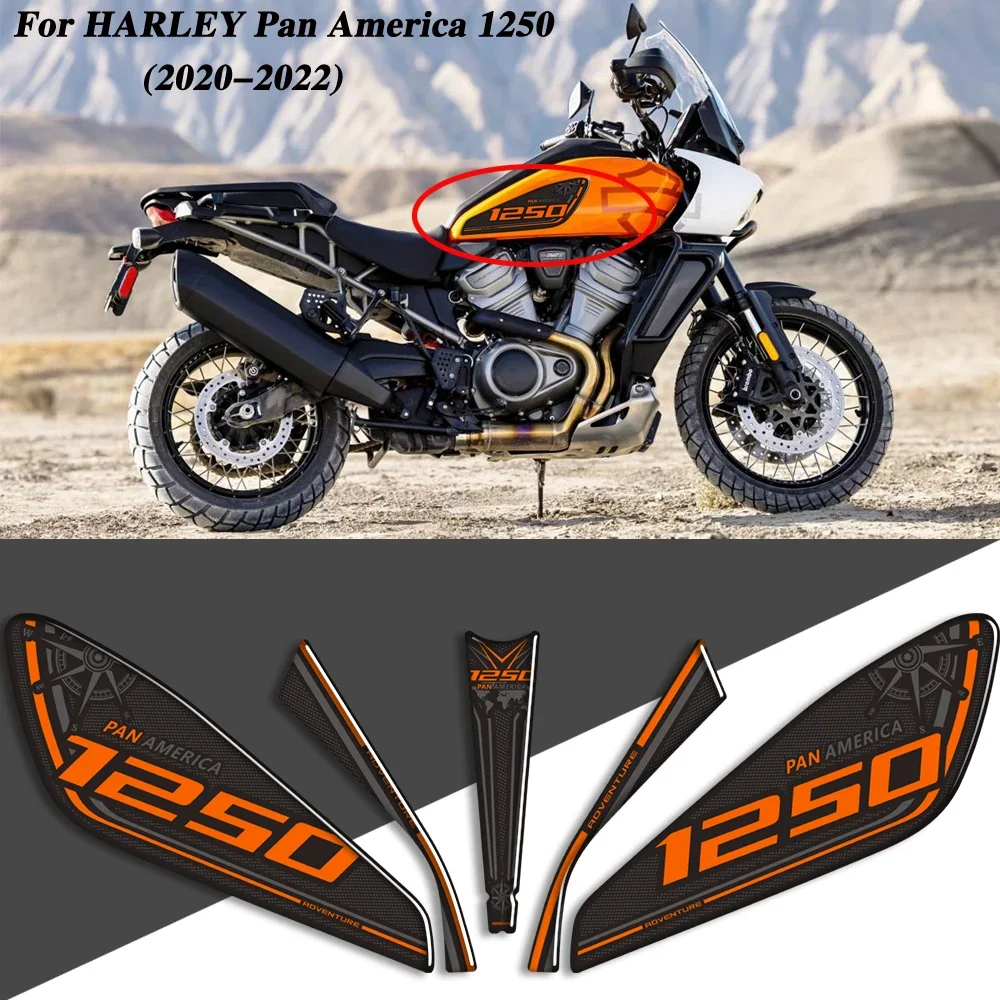 

Motorcycle 2020 2021 2022 Kit Tank Pad TankPad Protection Stickers Decals Gas Fuel Oil Knee For HARLEY Pan America 1250