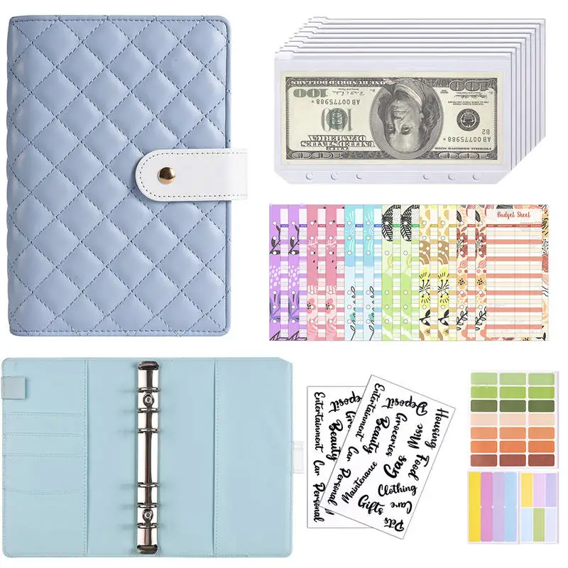 A6 New Money Budget Planner Binder Zipper EnvelopesCash Envelopes For Budgeting Money Organizer For Budget Binder