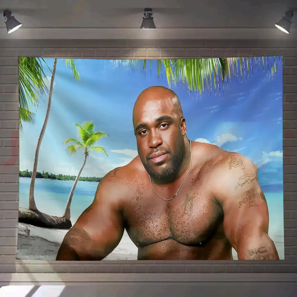 

B-Barry Wood Funny Meme Tapestry Custom Living Bedroom Party Dormitory Interior Wall Bohemian Decoration Attached Clip