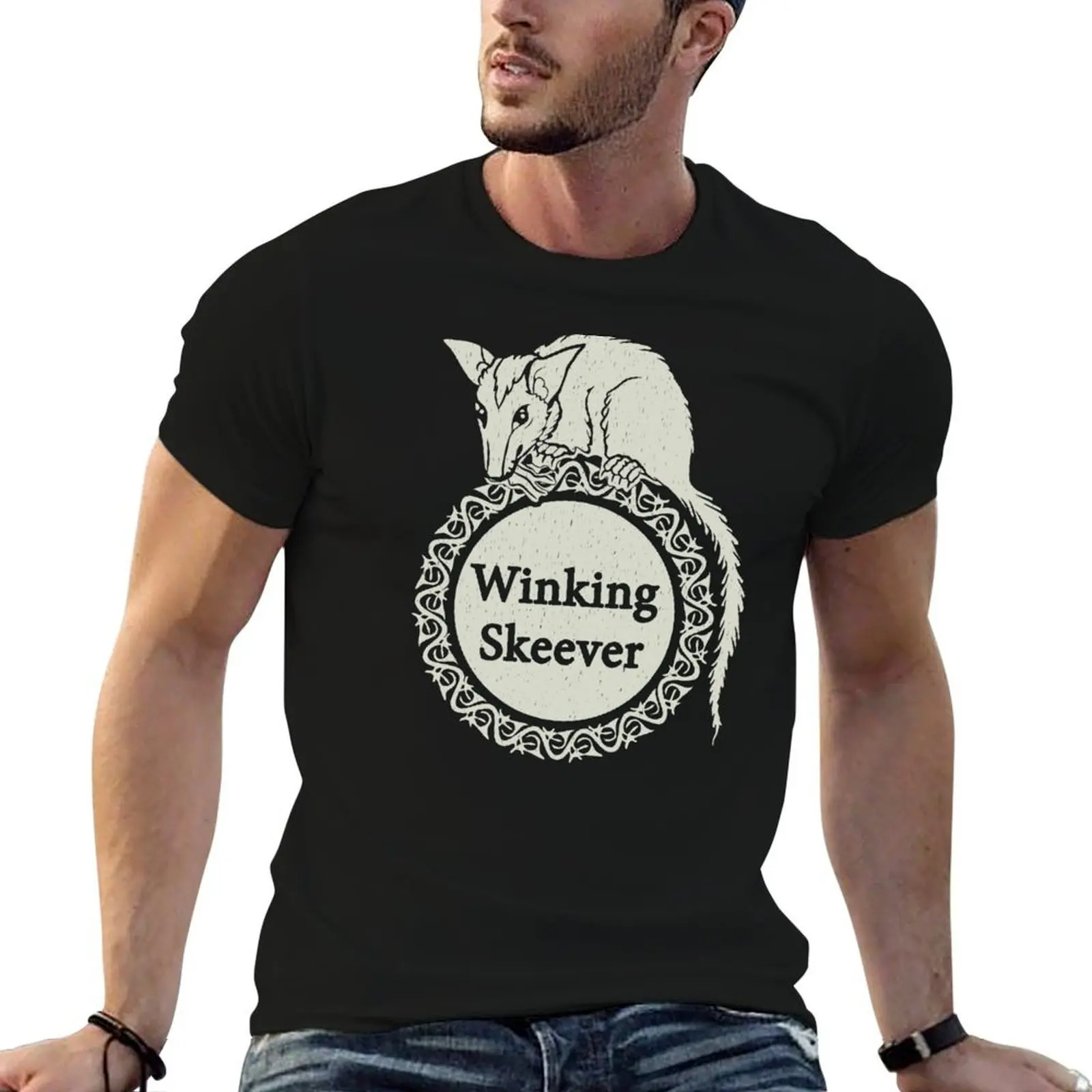 The Winking Skeever T-Shirt animal prinfor boys plus size clothes fitted t shirts for men