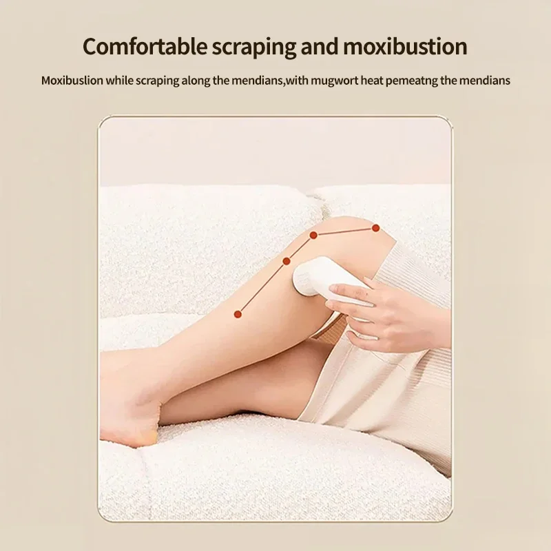 Bianshi Moxibustion Instrument Portable Intelligent Health and Wellness with Flat Stone Moxibustion Scraping Board Accessories