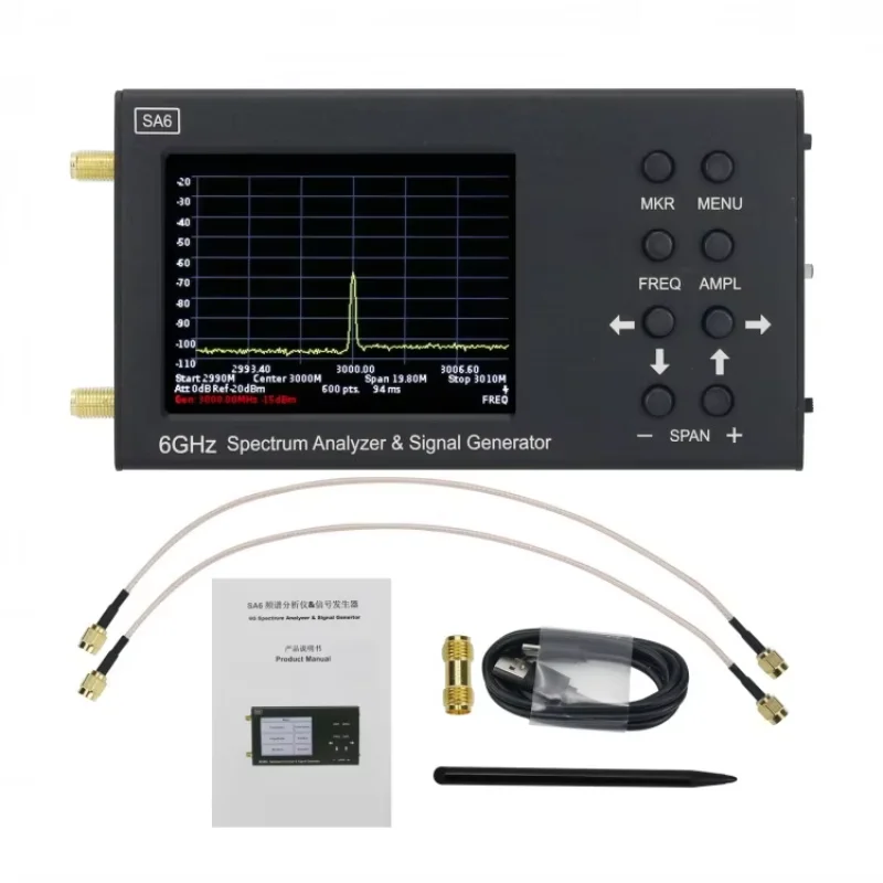 RF Signal Source Wi-Fi 2G 4G LTE CDMA GSM Beidou GPR SA6 6GHz Spectrum Analyzer Signal Generator