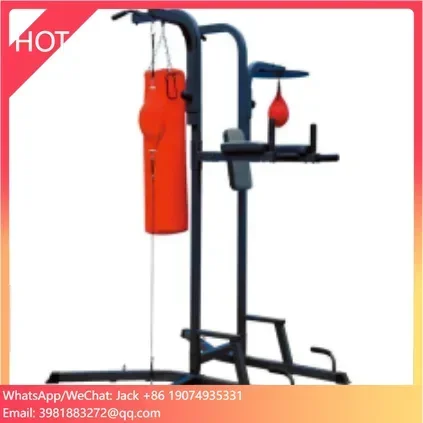 2025Home Multi Functional Gym Boxing Rack With Sandbag Punching Bag Stand For Exercise Power Tower Dip Station