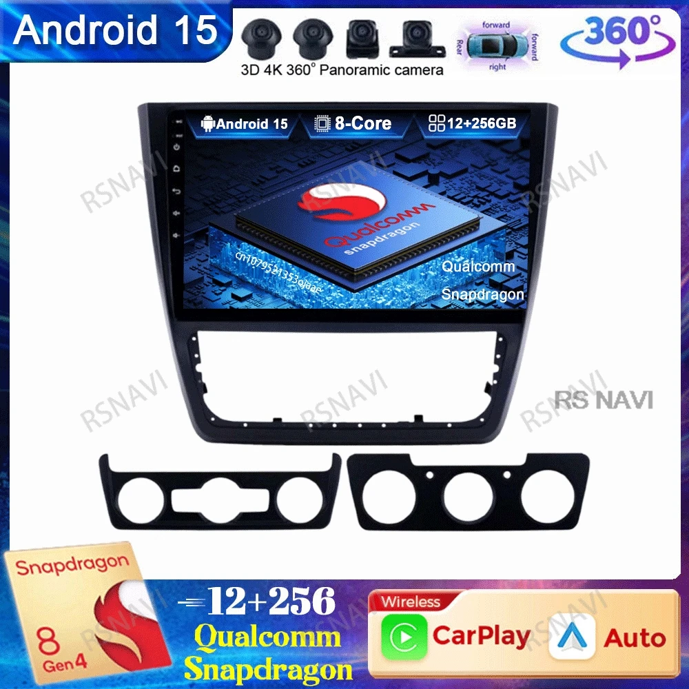 

Car Radio Android 14 For Skoda Yeti 5L 2009-2014 Qualcomm WIFI+4G 8 Core DSP Carplay Systems AUTO Head Unit Multimedia BT QLED