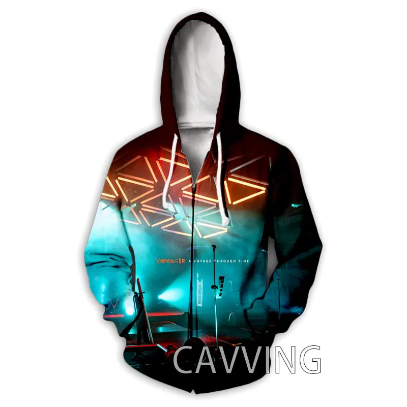 CAVVING 3D Printed Voyager Band Zipper Hoodies Zip Hooded Sweatshirt Harajuku Hoodie Sweatshirt for Men/women