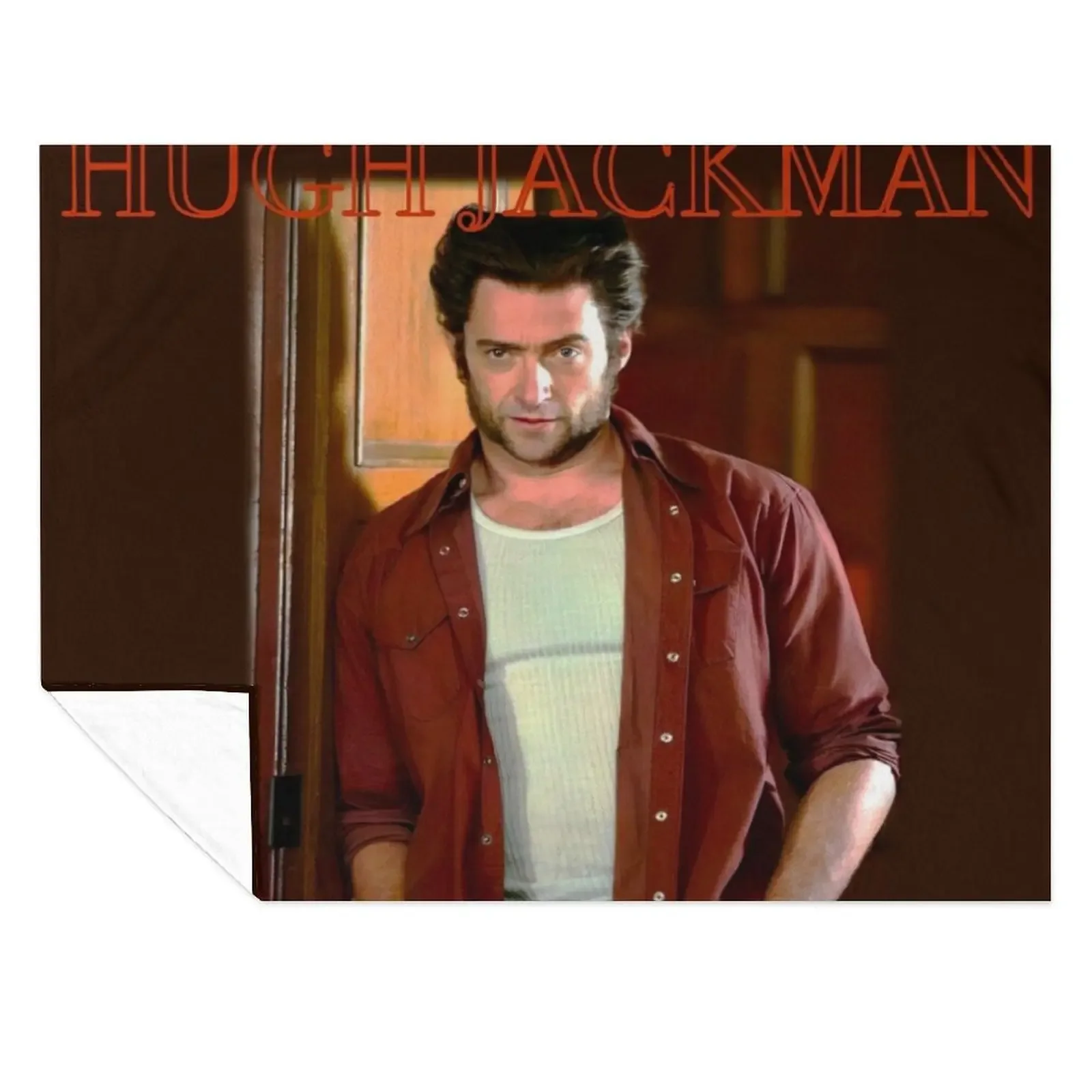 

Hugh jackman Throw Blanket Flannel Fabric cosplay anime decorative Soft Plaid Blankets