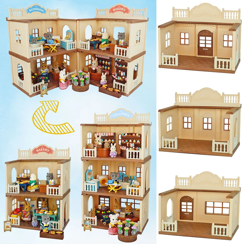 Forest Family Diy Miniature Dollhouse Kit Reindeer Flower Shop Furniture For Dolls 1:12 Doll Houses Items Accessories Toys Gift