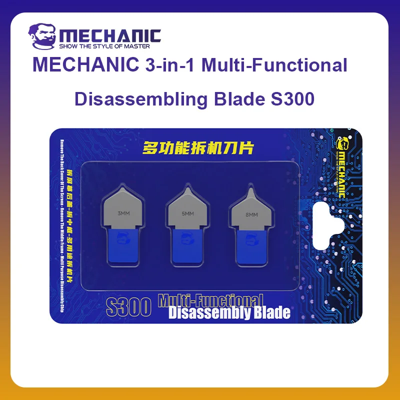 MECHANIC OFFICIAL 3-in-1 Multi-Functional Disassembling Blade S300 Mobile Phone Repair Tool for Screen Opening, Glue Removing