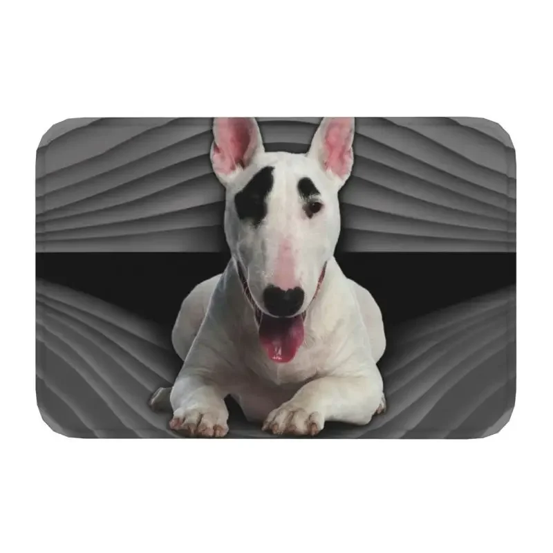 Custom Fashion Bull Terrier Doormat Mat Anti-Slip Dog Animal Bath Kitchen Balcony Rug Carpet 40*60cm