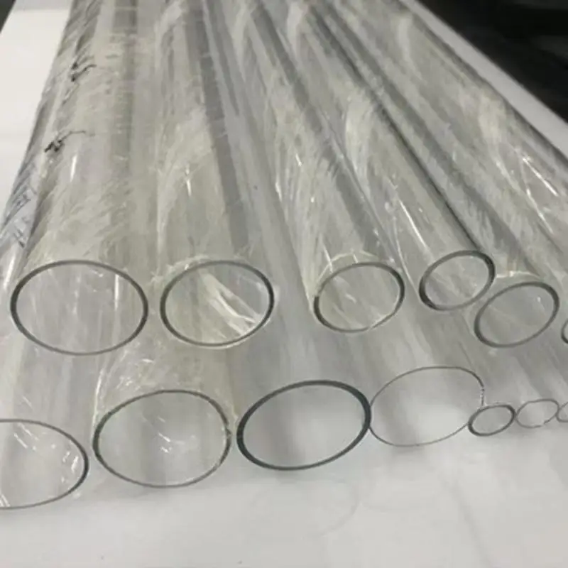 1 Buah Tabung PC Bulat Transparan Pipa Kaku Polikarbonat Ukuran Besar Perlengkapan Pipa Air Panjang 800Mm