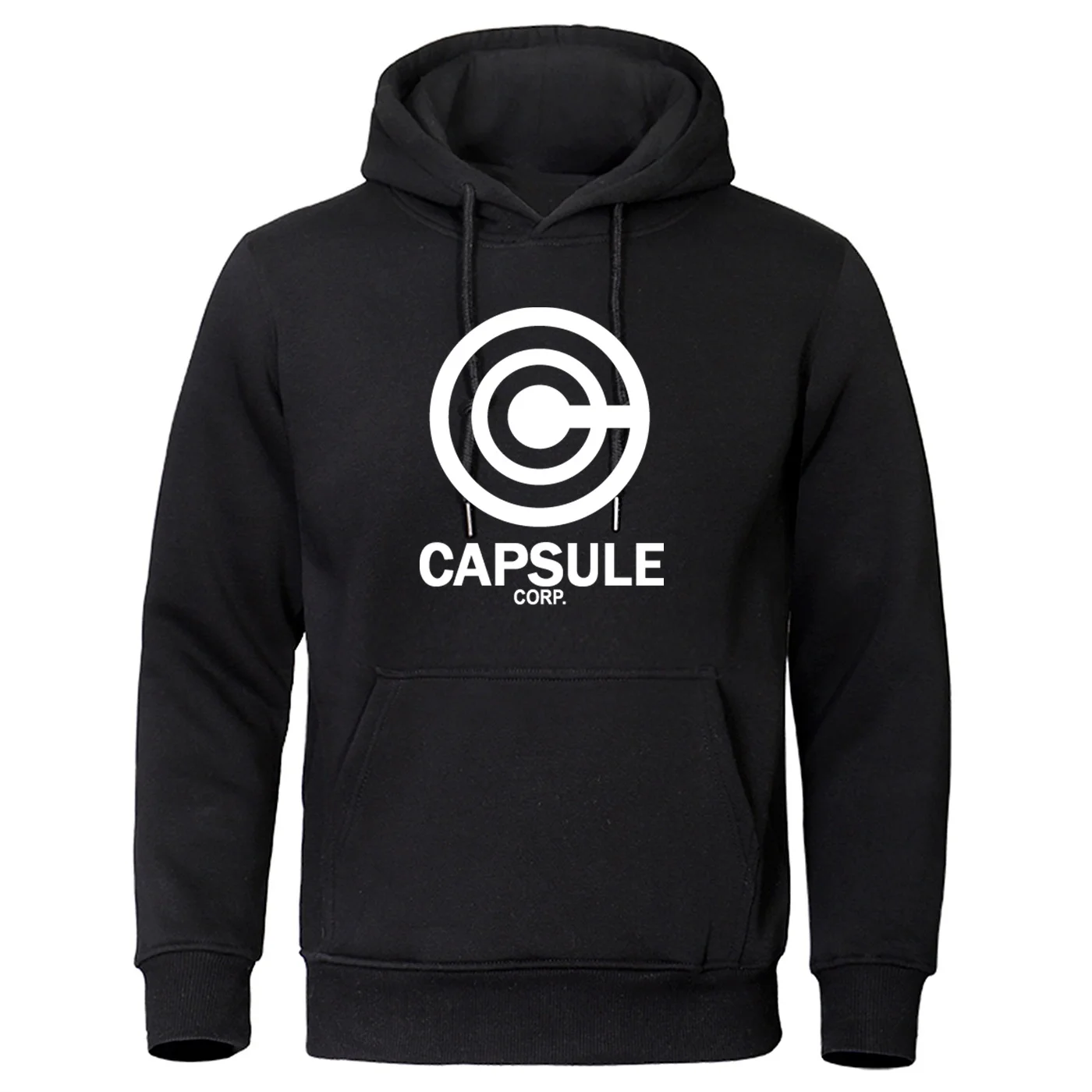 Capsule Corp Hot selling Fashion Autumn Minimalist Design Printed Comfortable Top Loose Men's Hooded Sweatshirt Hip Hop Round