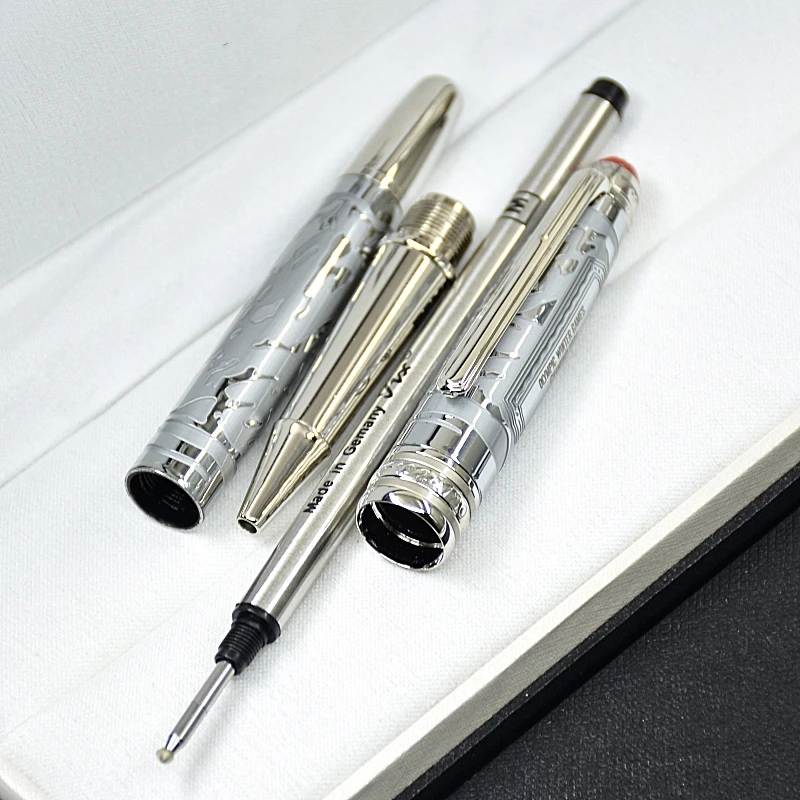 luxury Silver 163 MB ballpoint pen / Roller ball pen / Fountain pen business office stationery New Arrival ball pens Gift