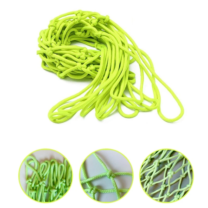 12 Buckles Braided Nylon Glowing Light Luminous Basketball Net Sports Supplies