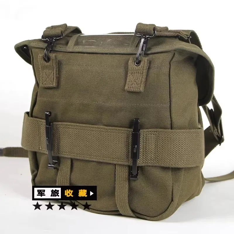 US Vietnam War M1961 Retro Tactical Multi functional Shoulder Bag Olive Green Canvas Waist Bag