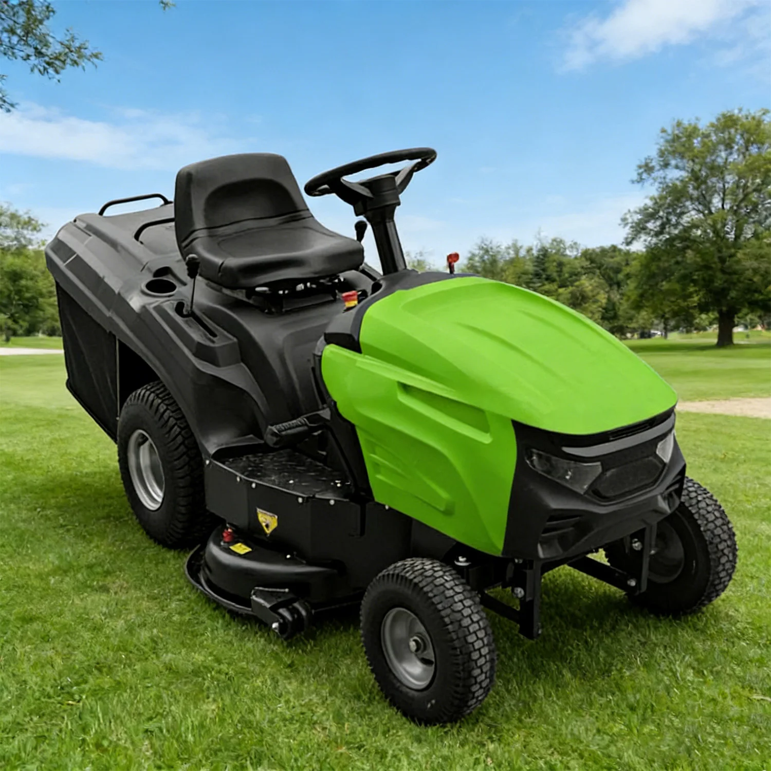 VERTAK 452CC Eco-friendly Riding Lawn Mower Gas 5-position Height Adjustment Industrial Grade Lawn Mower for Garden