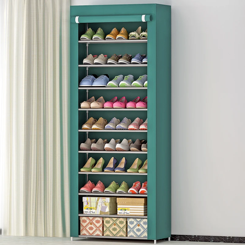 Multi-Tier Floor Standing Non-Woven Shoe Cabinet Multi-Purpose Shoe Storage Rack Cheap Fabric Shoe Rack Wholesale