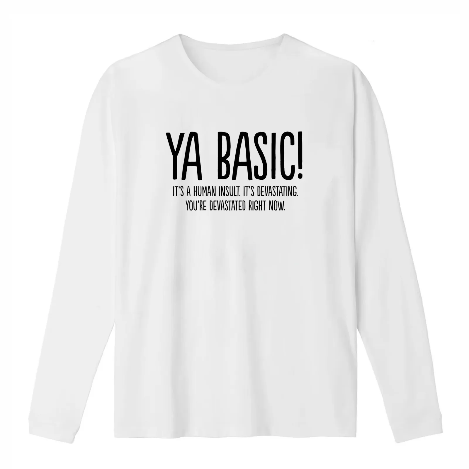 Ya Basic - Devastating T-Shirt Summer Casual Cotton Tee Oversized Streetwear Tops Vintage Graphic Print Unisex Men Women