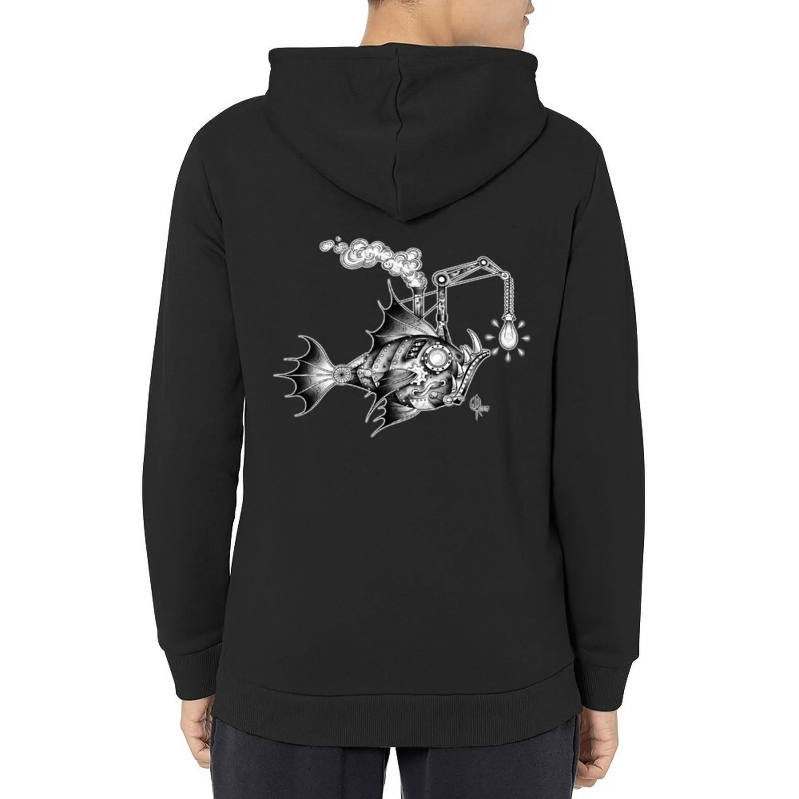 

Steampunk Fish Hoodie anime clothes korean style clothes men wear men's clothes hoodie