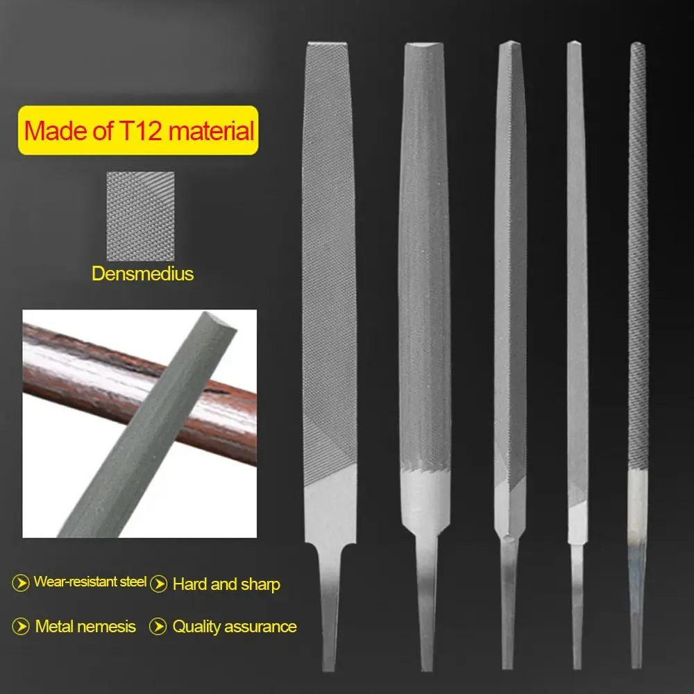 Durable Steel Steel Files Flat/Semicircle/Triangle/Circle/Square 6/8 Inch Saw File Grinding Middle Tooth Sharpener Metal