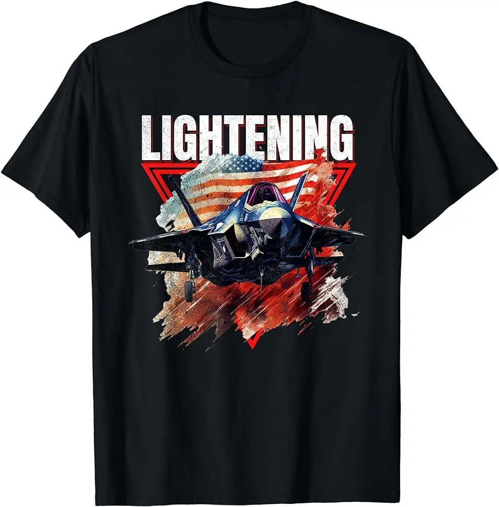 F35 Lightning Fighter Jet Plane Veteran Military Pilot Party T-Shirt long or short sleeves